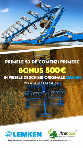 Avantajele achiziției de la Dicor Land: BONUS 500 euro în piese de schimb originale!