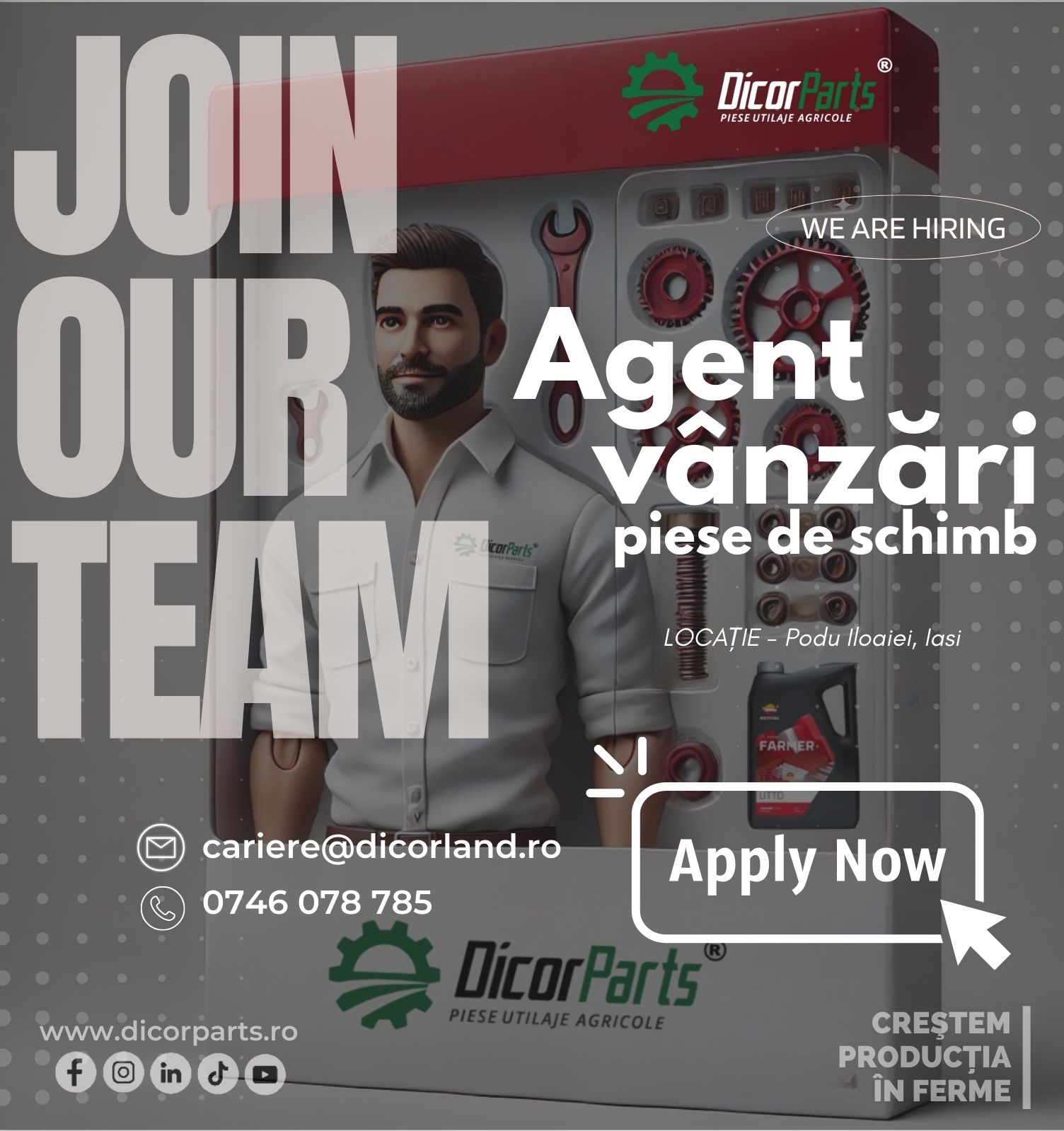 Agent vânzări piese de schimb